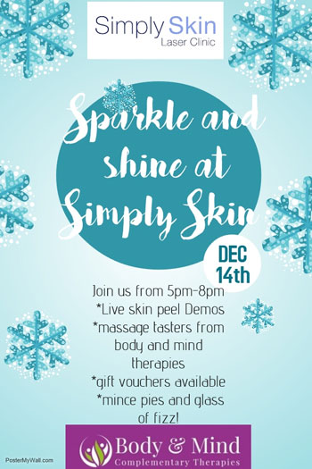 Sparkle & Shine Christmas Event at Simply Skin Oldham