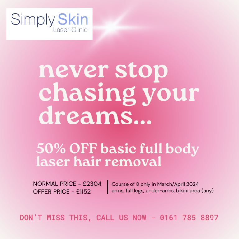 50% OFF Laser Hair Removal, Simply Skin Oldham Ltd.